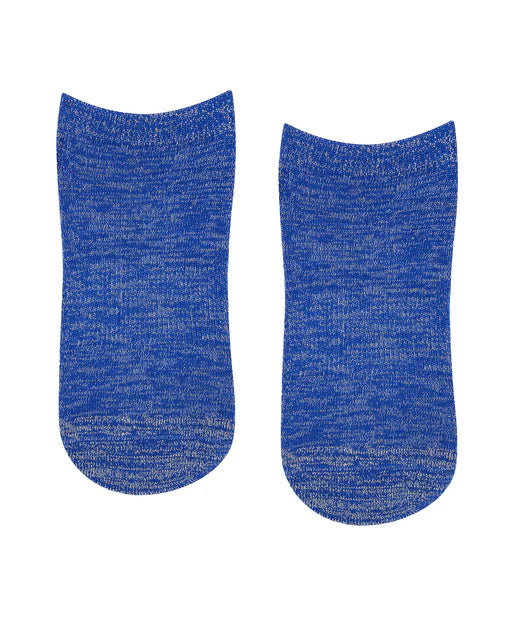 Move Active Classic Low Rise Grip Socks - Cobalt Sparkle